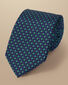 Geo Print Silk Tie - French Blue