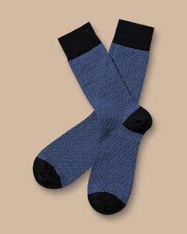 Semi Plain Socks - Indigo Blue