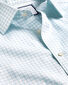 Non-Iron Twill Fine Shadow Check Shirt - Aqua Green