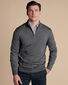 Merino Zip Neck Jumper - Grey