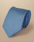 Mini Floral Silk Pattern Tie - Cornflower Blue