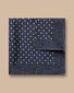 Spot Linen Silk Pocket Square - French Blue