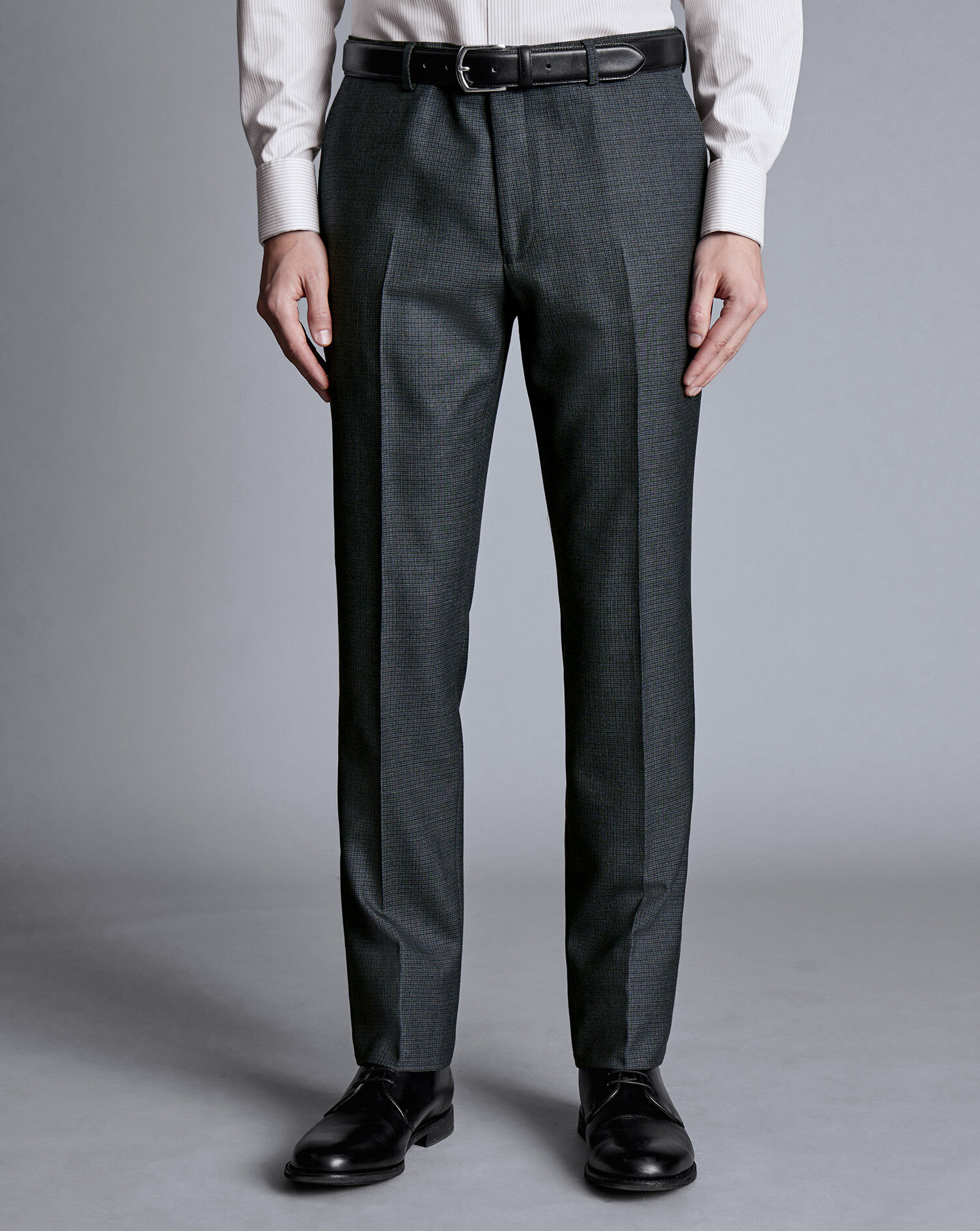 Buy Fluid Mens Checked Trousers Grey