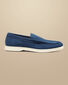 Suede Slip On Loafer - Ocean Blue