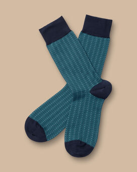 Spot Socks - Teal Green