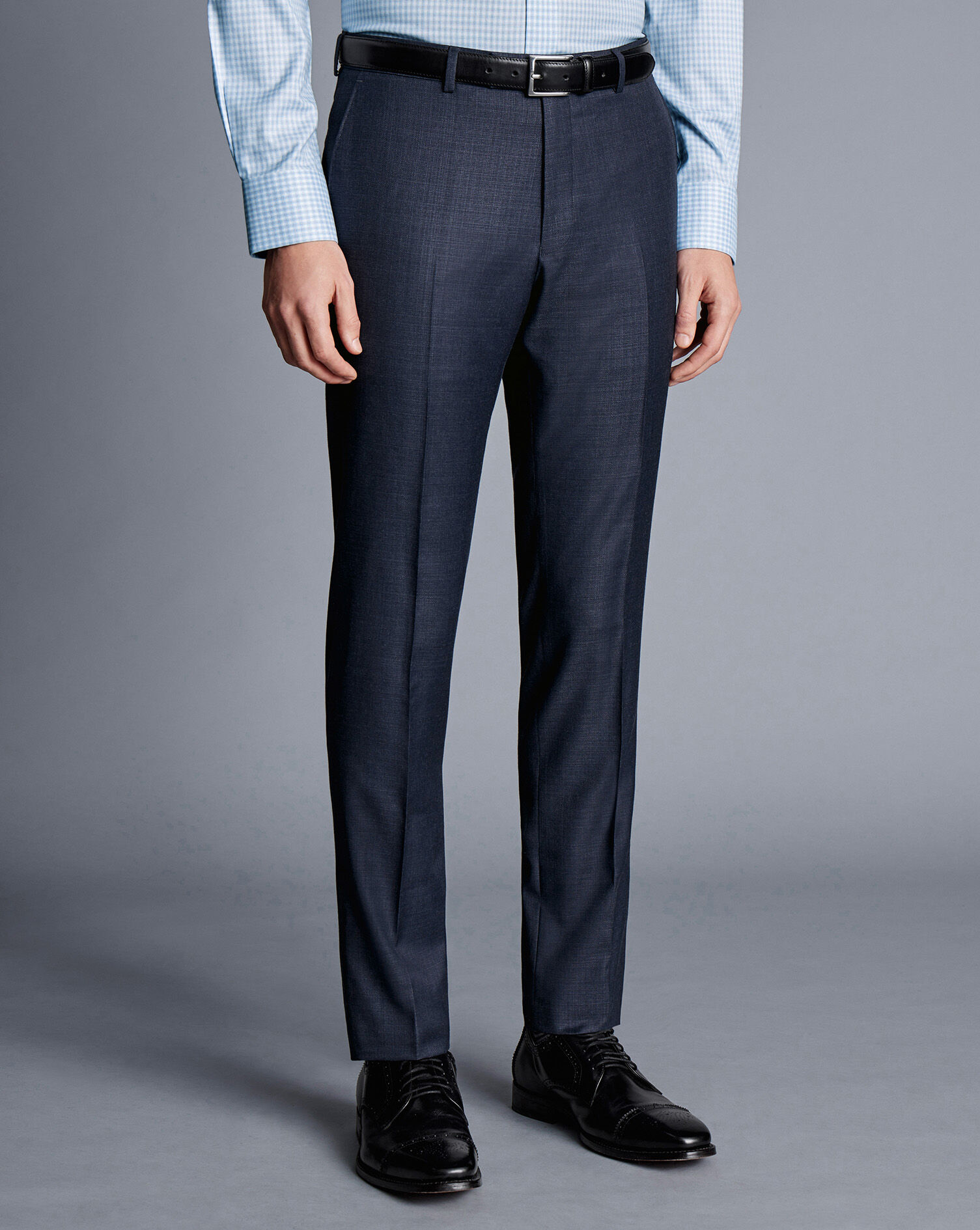 Single Pleated Sartorial Wool Pants With Side Adjusters - Mid grey | Viola  Milano