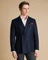 Wool Silk Double Breasted Jacket - French Navy