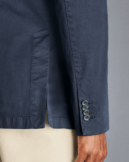 Men's Charles Tyrwhitt Linen Cotton Jacket - Taupe Neutral Size 44r Cotton/Linen