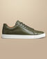 Leather Trainers - Olive Green