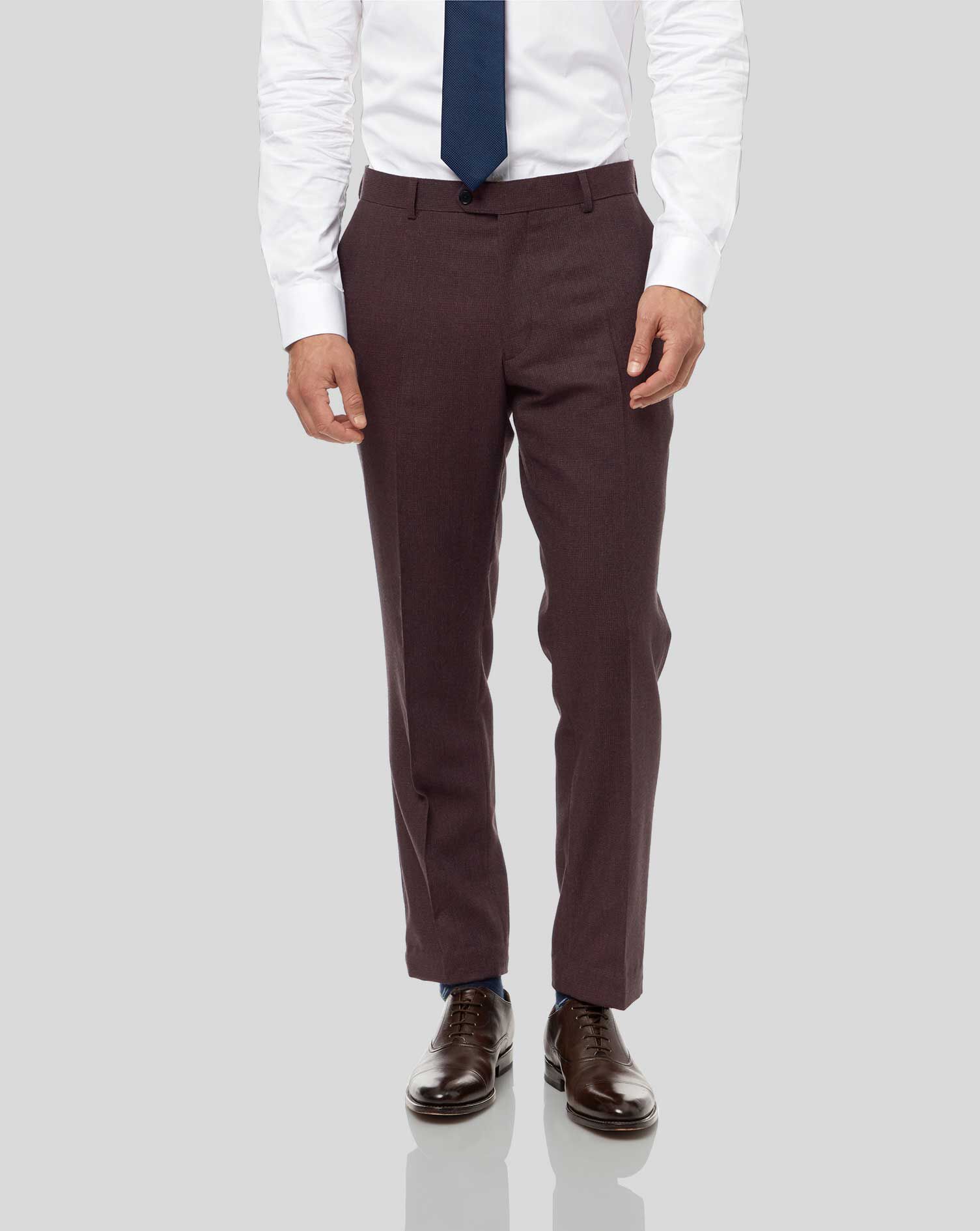 dark brown suit trousers