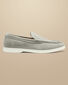 Suede Slip On Loafer - Light Grey