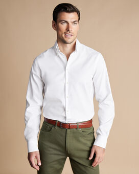 Chemise Oxford et col boutonné sans repassage - Blanc