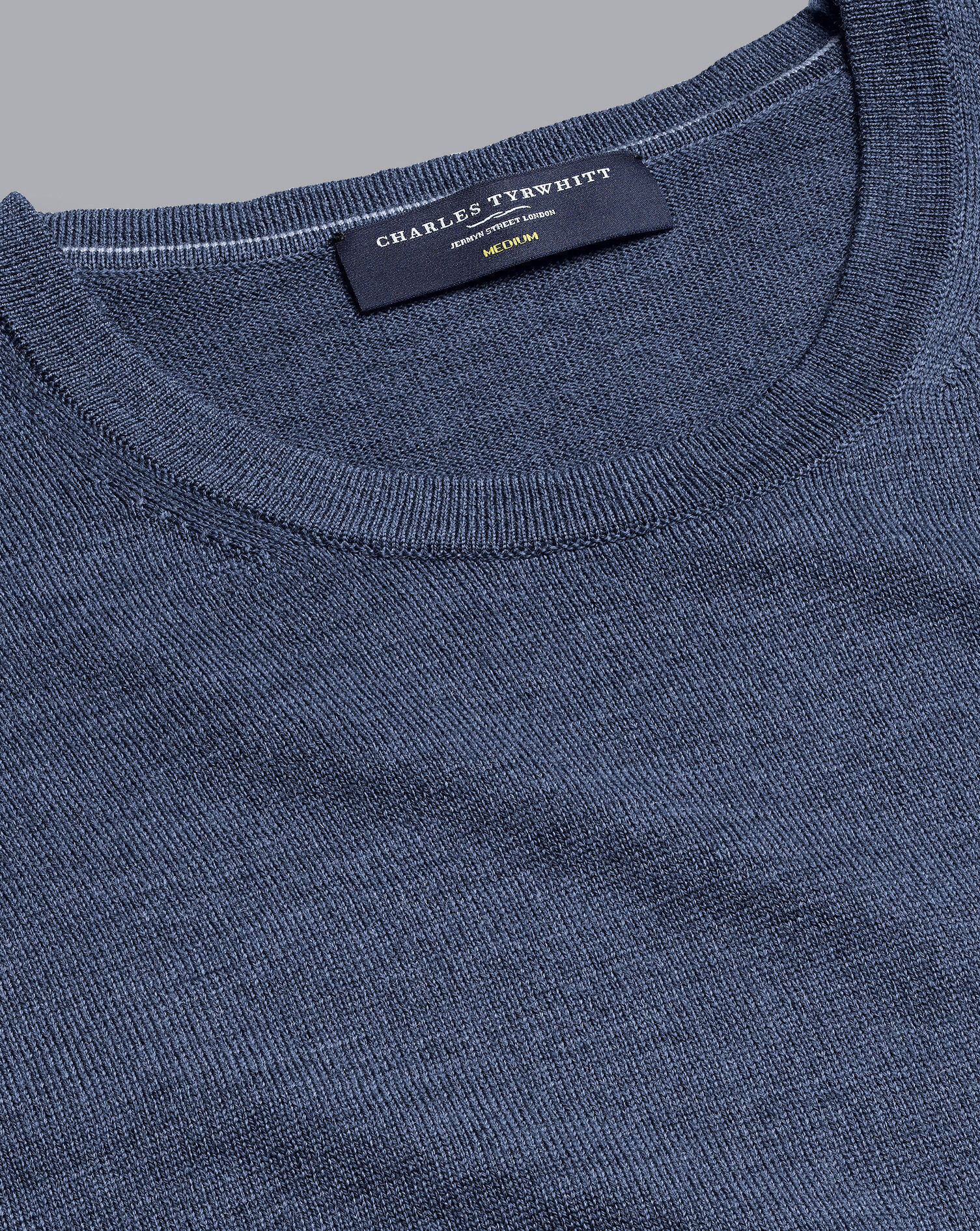 Merino Crew Neck Sweater - Indigo Melange