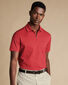 Performance Textured Stripe Polo - Coral Pink 