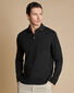 Long Sleeve Tyrwhitt Pique Polo - Black