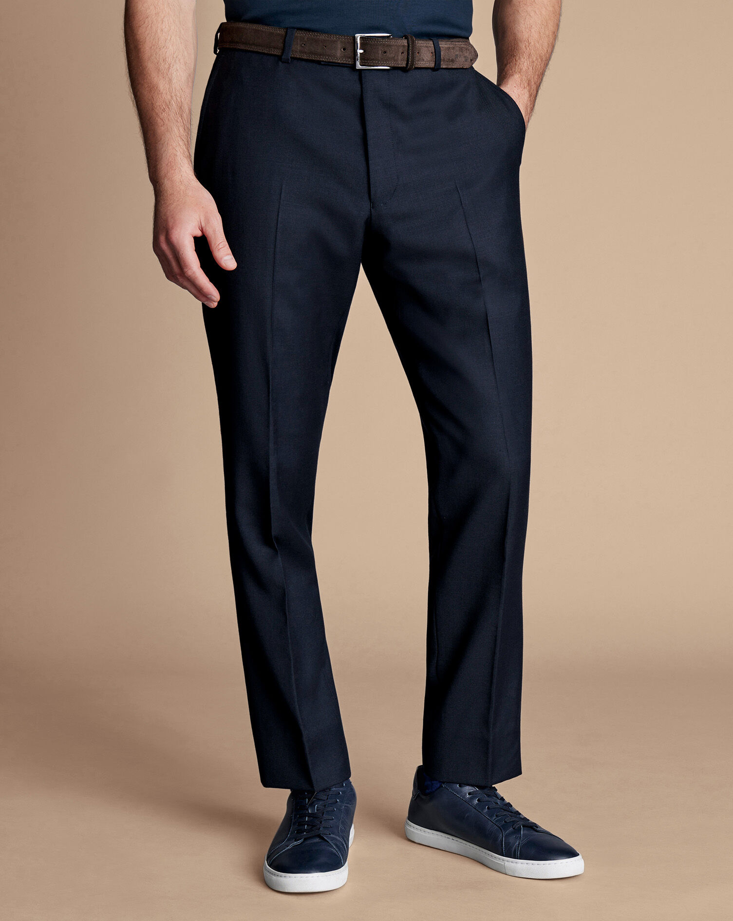 LORO PIANA Navy Slim-Fit Stretch-Cotton Twill Trousers for Men | MR PORTER