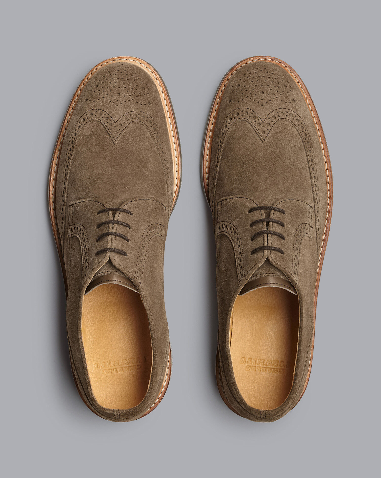 rubber soled brogue shoes