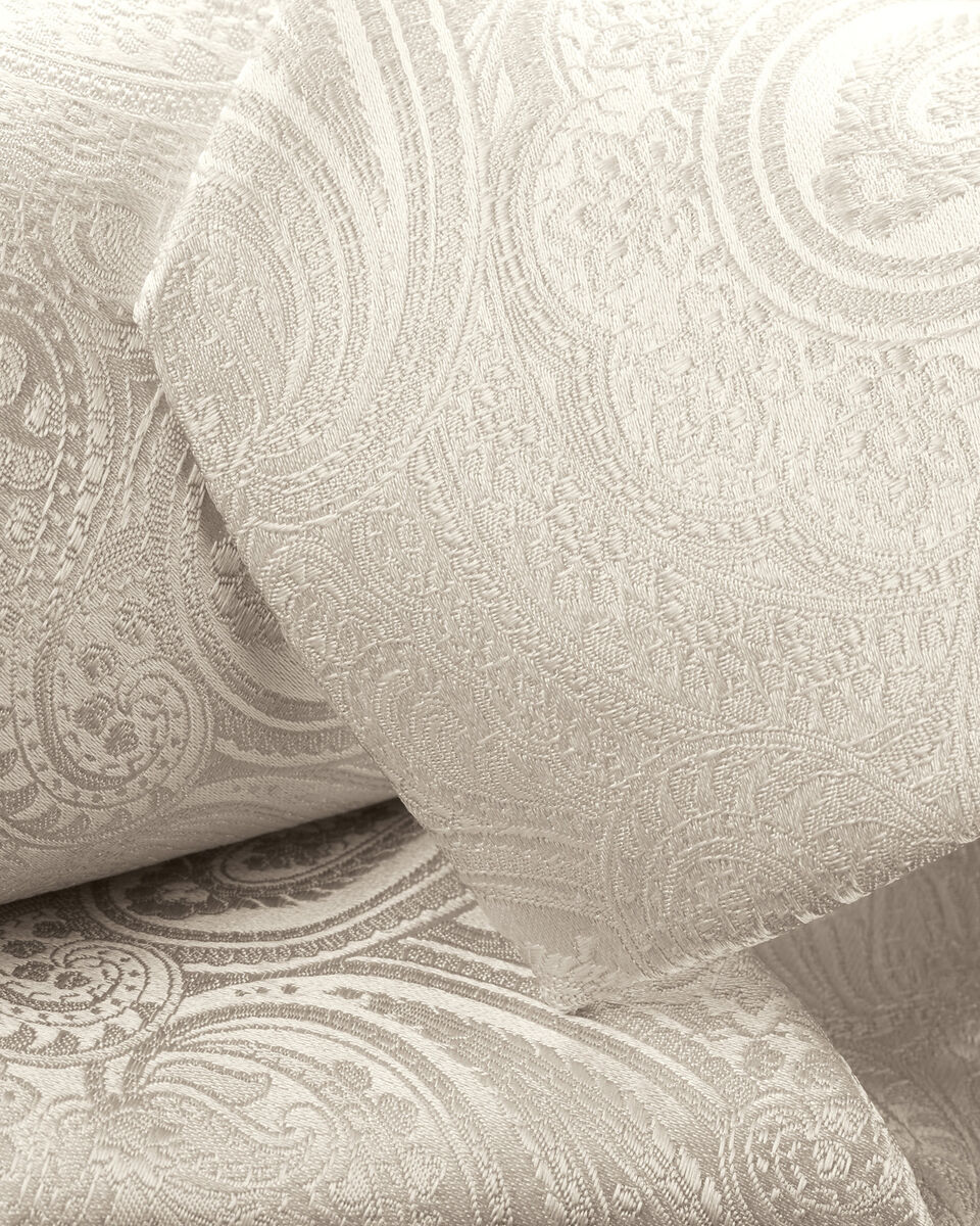 Paisley Silk Tie - White | Charles Tyrwhitt