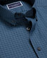 Button-Down Collar Brushed Cotton Twill Check Shirt - Petrol Blue