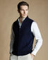 Merino Zip Through Gilet - Navy