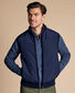 Merino Padded Funnel Neck Gilet - Navy