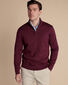 Merino Zip Neck Jumper - Burgundy