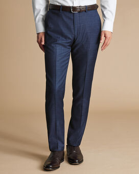 Italian Luxury Suit Pants  - Indigo Blue