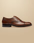 Leather Oxford Brogue Shoes - Dark Tan