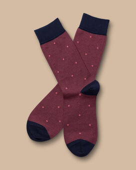 Spot Socks - Claret Pink