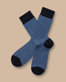 Diamond Socks - Indigo Blue