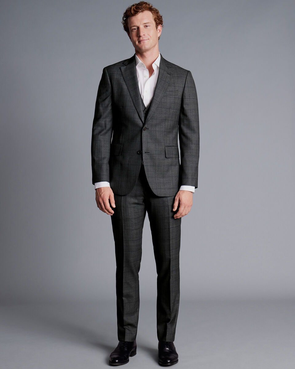 Statement Men's 3 Piece 100% Wool Cashmere Suit - Sleek