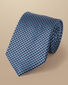 Semi Plain Silk Pattern Tie - Ocean Blue