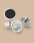 Mother of Pearl and Onyx Evening Cufflinks - Silver