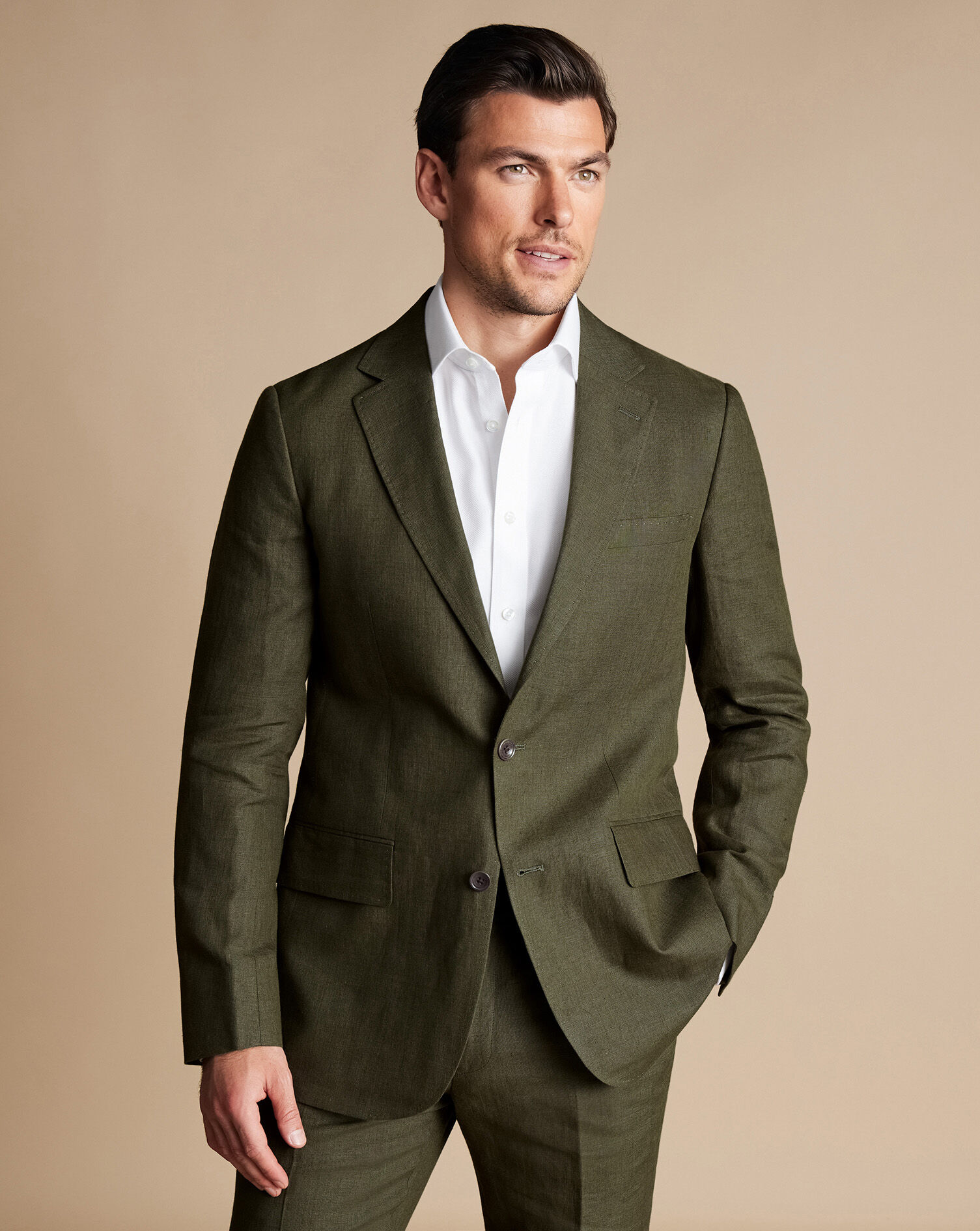 Olive green deals linen jacket