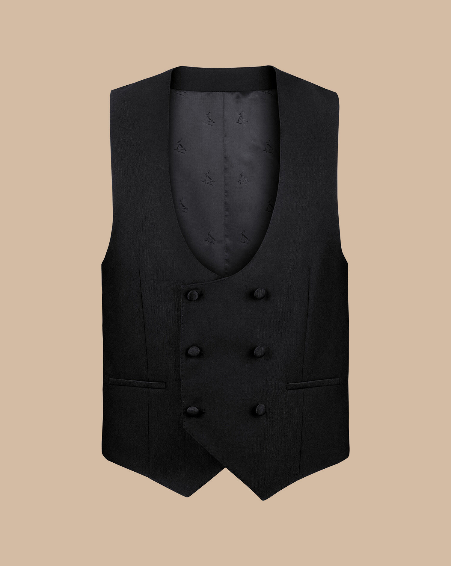 Mens black clearance double breasted waistcoat