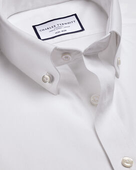 Button-Down Collar Non-Iron Twill Shirt - White