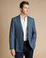 Puppytooth Wool Silk Jacket - Steel Blue