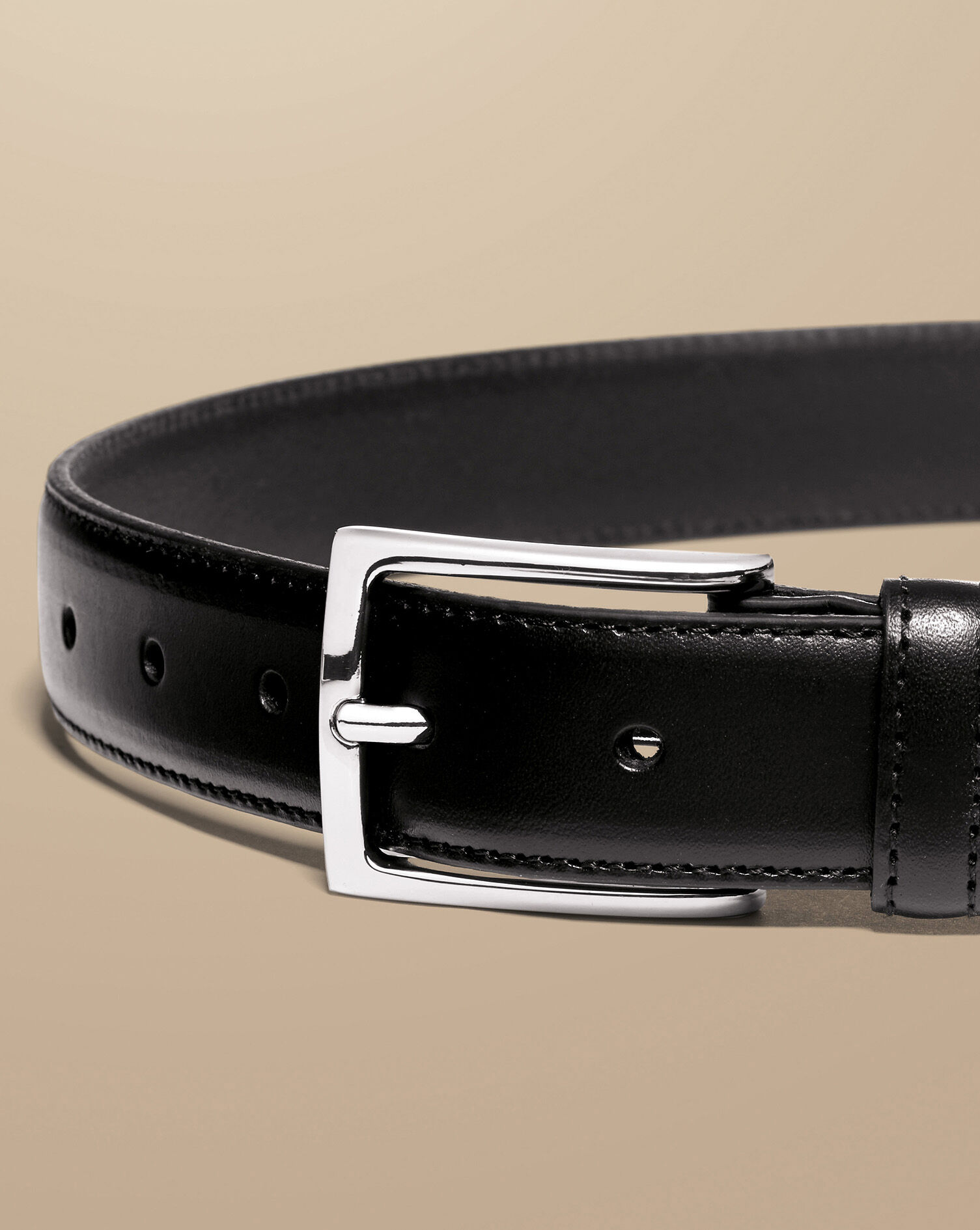 Leather Formal Belt - Black | Charles Tyrwhitt