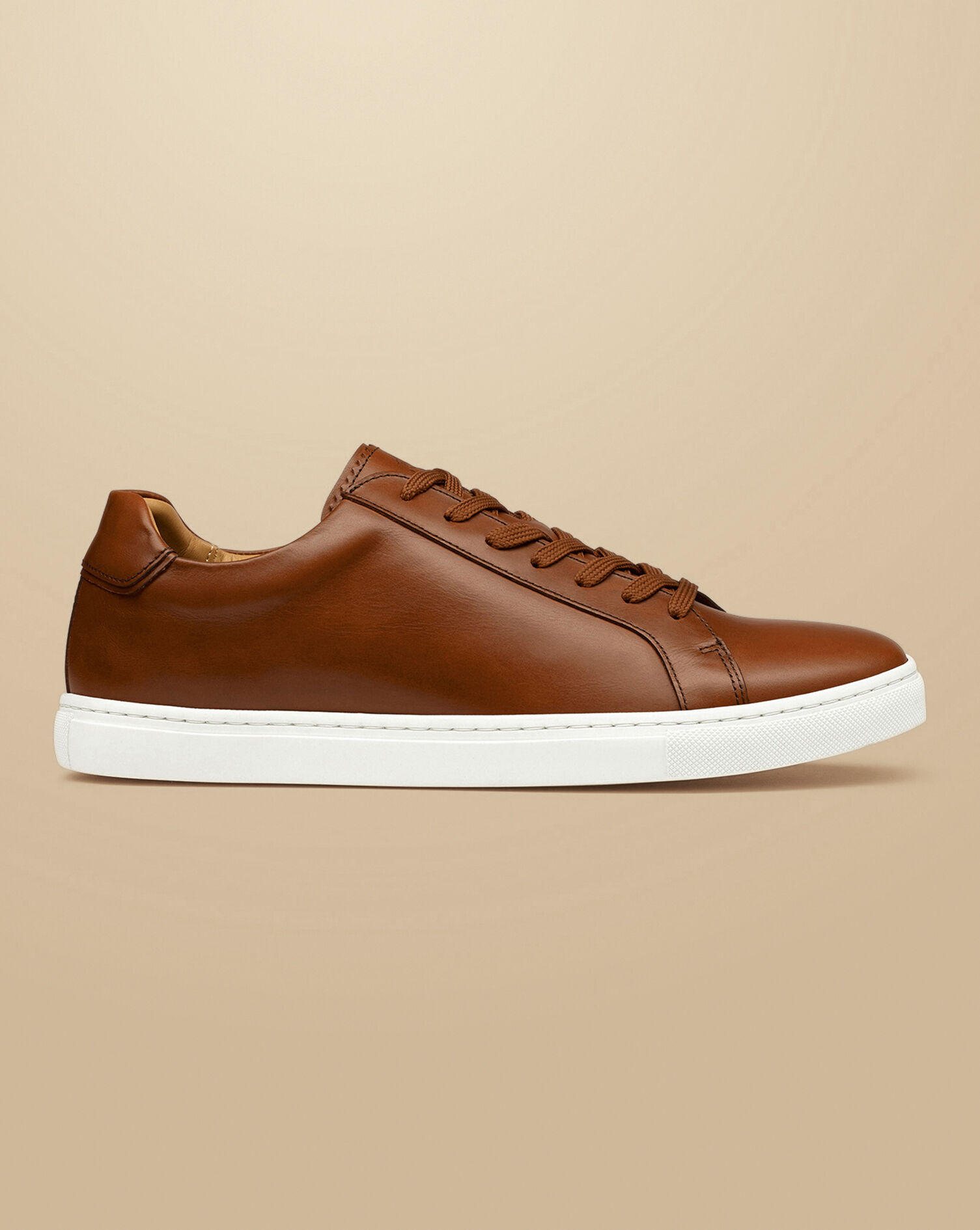 Tan leather best sale trainers mens