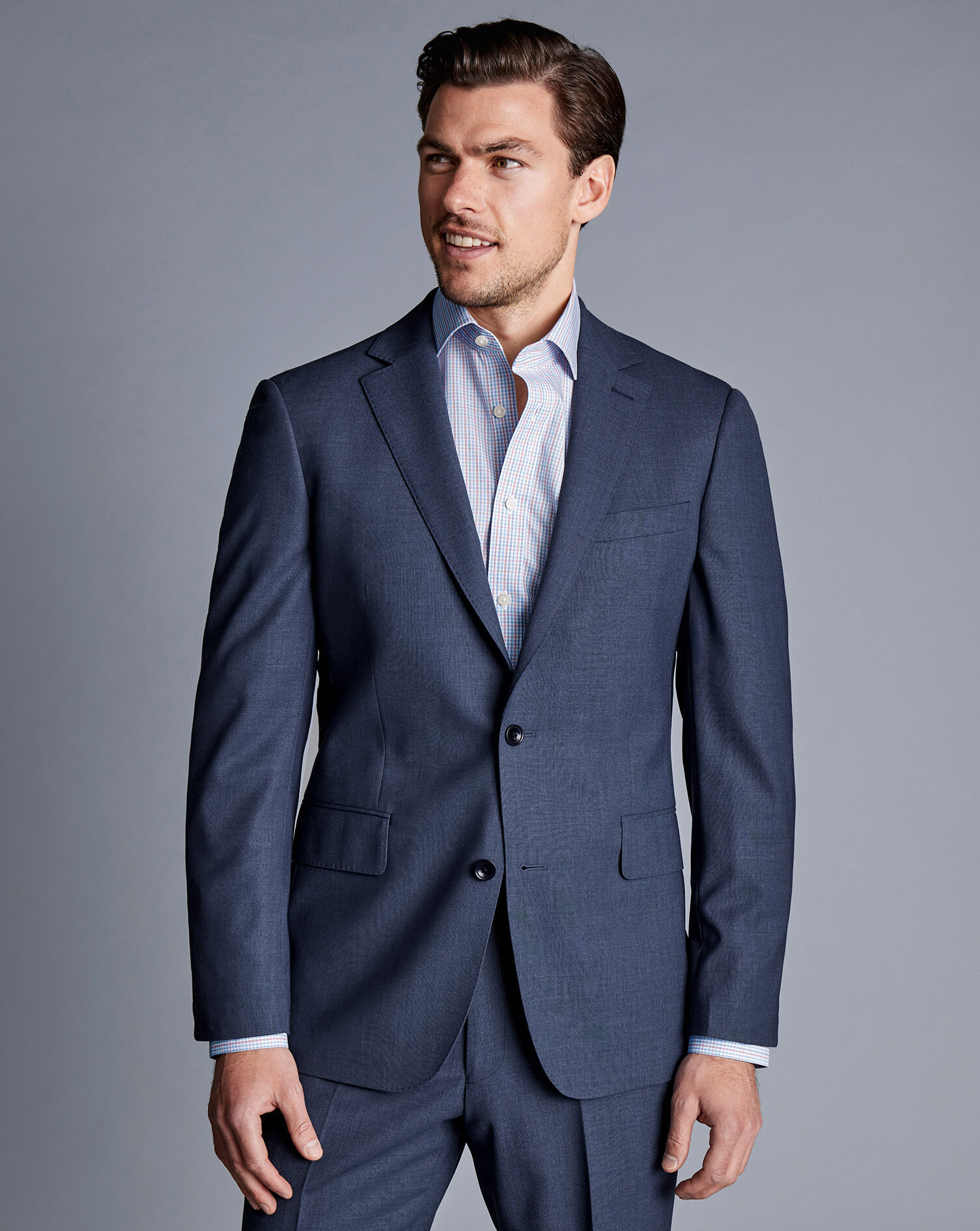 Ultimate Performance Suit Jacket - Heather Blue | Charles Tyrwhitt