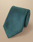 Semi Plain Silk Pattern Tie - Green