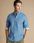 Button-Down Collar Stretch Washed Oxford Shirt - Mid Blue