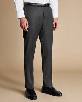 Italian Luxury Suit Pants  - Dark Grey