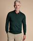 Merino Polo Jumper - Forest Green