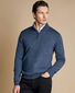 Merino Zip Neck Jumper - Indigo Melange