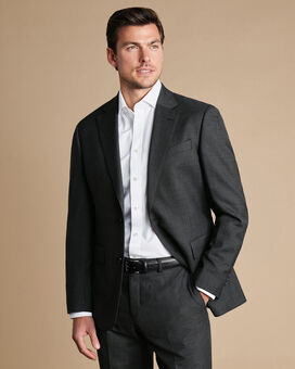 Ultimate Performance End-on-End Suit Jacket - Charcoal Grey