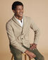 Merino Shawl Neck Chunky Cardigan - Oatmeal