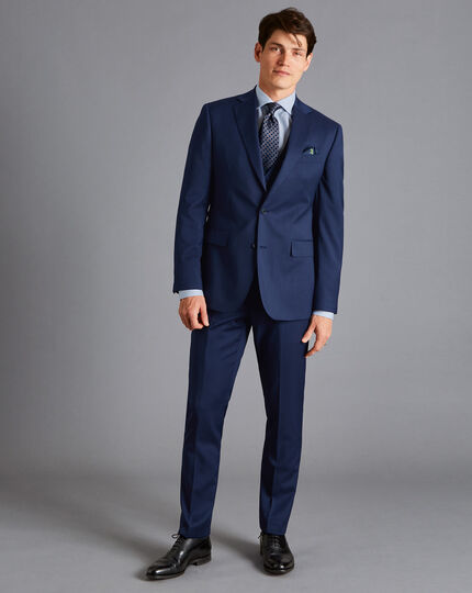 Twill Business Suit Jacket - Royal Blue | Charles Tyrwhitt
