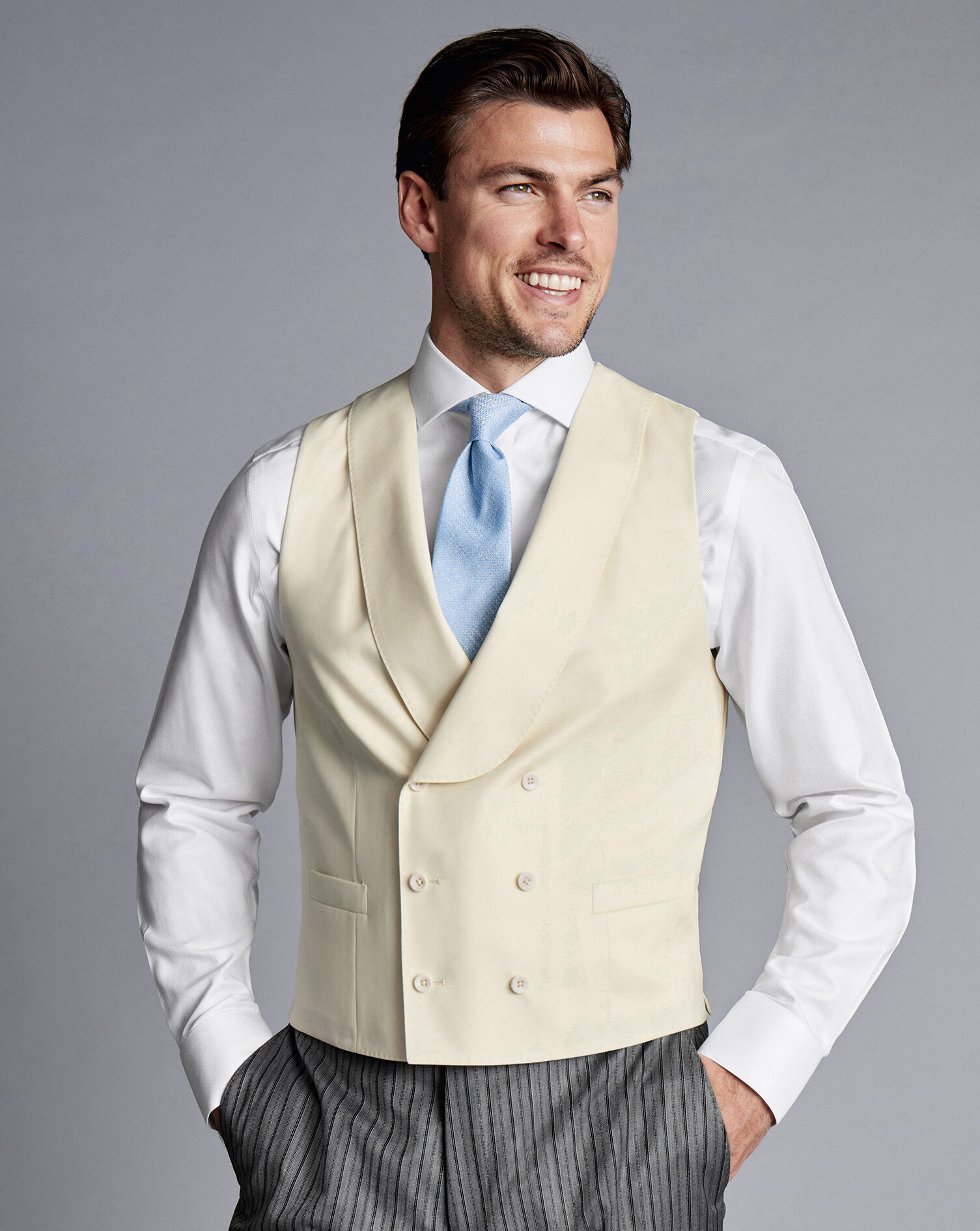 Cheap 5XL(Jacket + Vest + Pants)Pure Color Mens Business Formal Suit  Three-piece Set Groom Wedding Dress | Joom