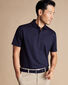 Performance Geo Print Polo - Navy